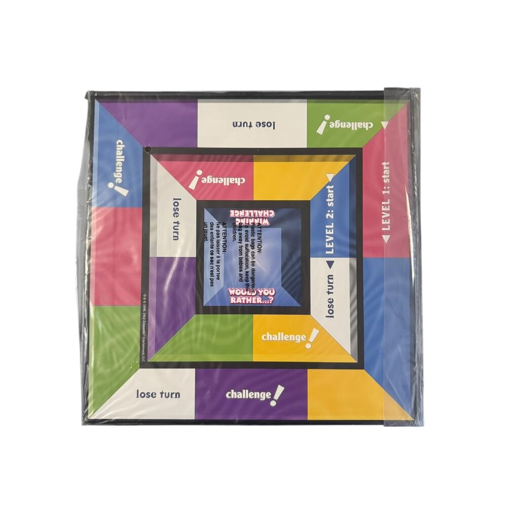 Vintage Would You Rather 2002 by Zobmondo Games Board and Instructions